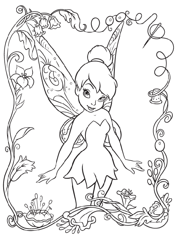 disney fairies tinkerbell coloring pages